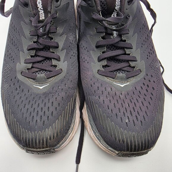 Hoka One One Clifton 7 Mens Size 10 Black White Athletic Shoes Running Walking main image 9